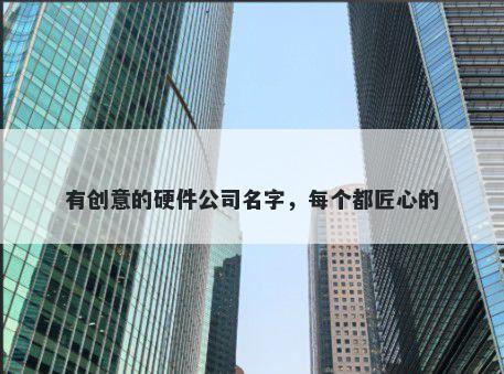 有创意的硬件公司名字，每个都匠心的