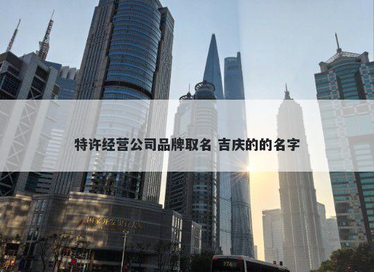 特许经营公司品牌取名 吉庆的的名字