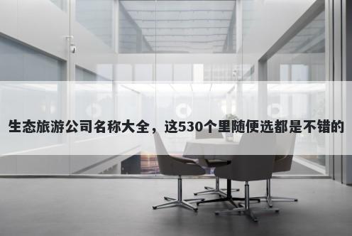 生态旅游公司名称大全，这530个里随便选都是不错的