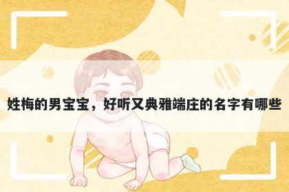 姓梅的男宝宝，好听又典雅端庄的名字有哪些