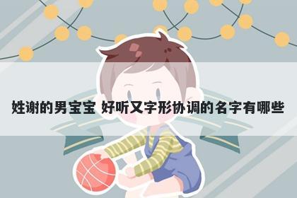 姓谢的男宝宝 好听又字形协调的名字有哪些