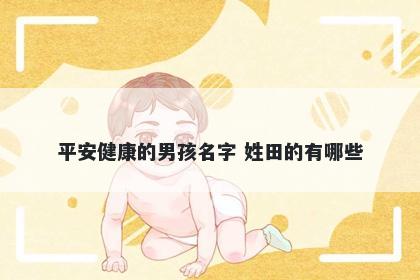 平安健康的男孩名字 姓田的有哪些