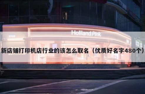 新店铺打印机店行业的该怎么取名（优质好名字480个）
