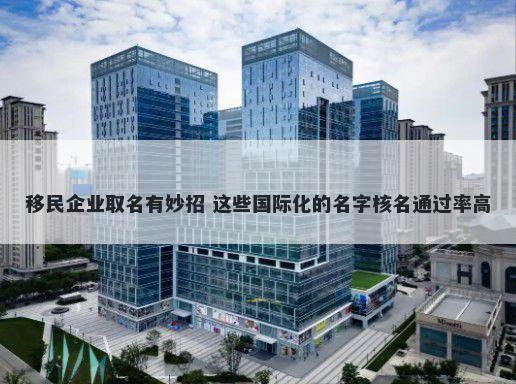 移民企业取名有妙招 这些国际化的名字核名通过率高