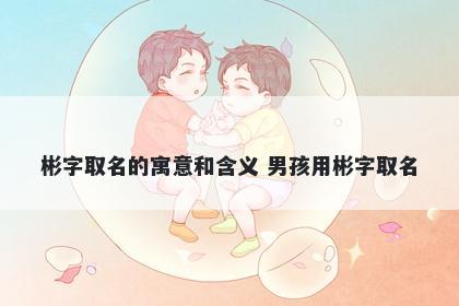 彬字取名的寓意和含义 男孩用彬...