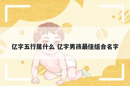 亿字五行属什么 亿字男孩最佳组...