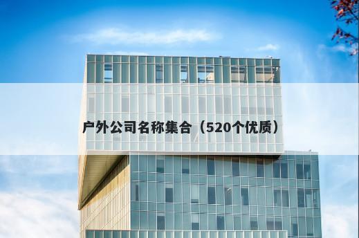 户外公司名称集合（520个优质）