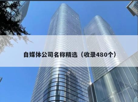 自媒体公司名称精选（收录480个...