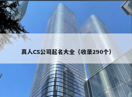 真人CS公司起名大全（收录290个）