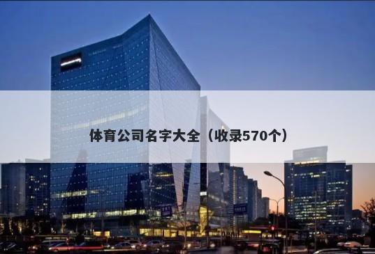 体育公司名字大全（收录570个）