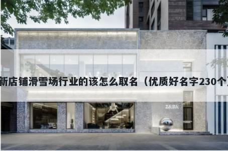新店铺滑雪场行业的该怎么取名（优质好名字230个）