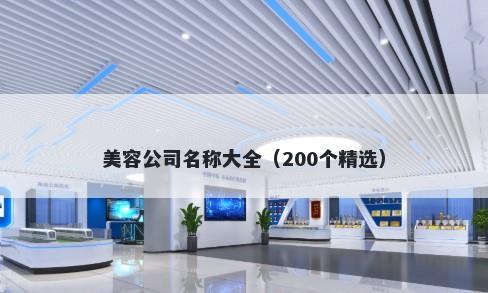 美容公司名称大全（200个精选）