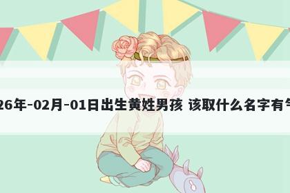 2026年-02月-01日出生黄姓男孩...
