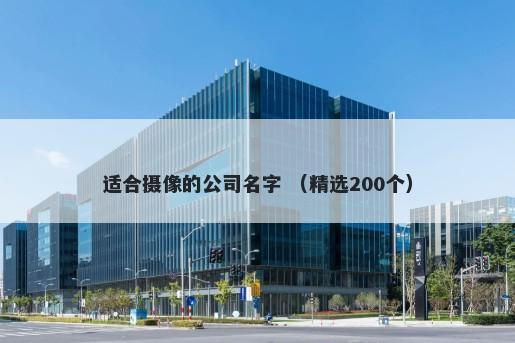 适合摄像的公司名字 （精选200...