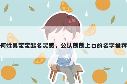 何姓男宝宝起名灵感，公认朗朗...