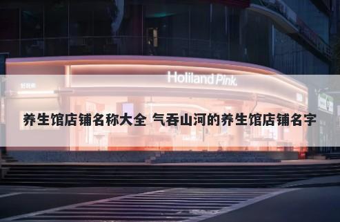 养生馆店铺名称大全 气吞山河的...