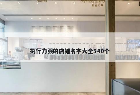 执行力强的店铺名字大全540个