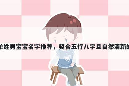 单姓男宝宝名字推荐，契合五行...
