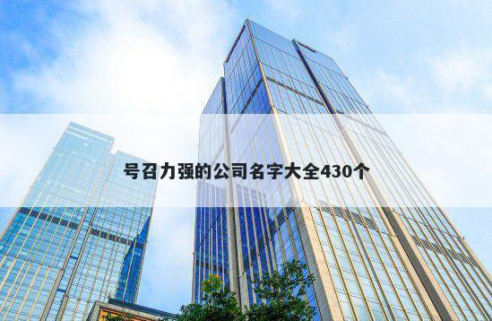 号召力强的公司名字大全430个