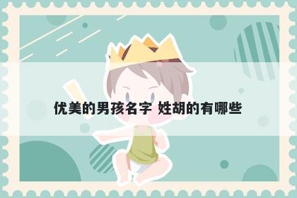 优美的男孩名字 姓胡的有哪些