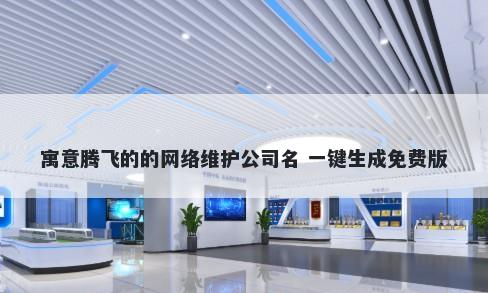 寓意腾飞的的网络维护公司名 一...