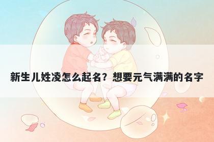 新生儿姓凌怎么起名？想要元气...