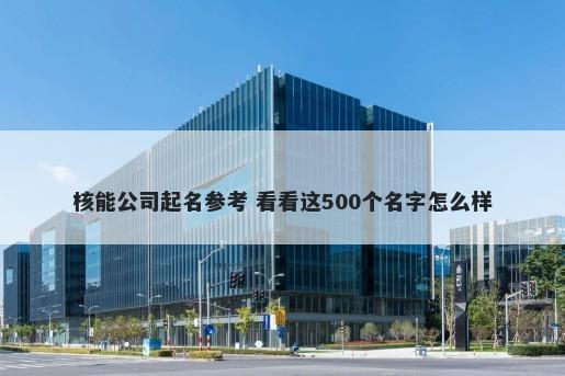 核能公司起名参考 看看这500个名字怎么样