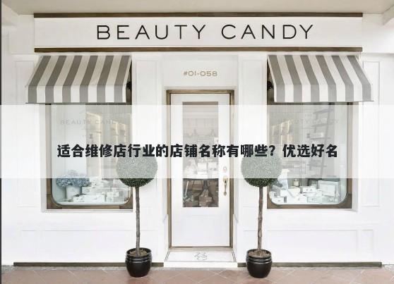 适合维修店行业的店铺名称有哪些？优选好名