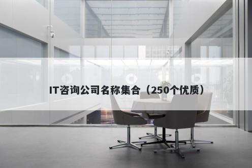 IT咨询公司名称集合（250个优质...
