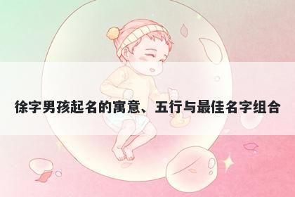 徐字男孩起名的寓意、五行与最...