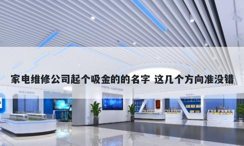 家电维修公司起个吸金的的名字...