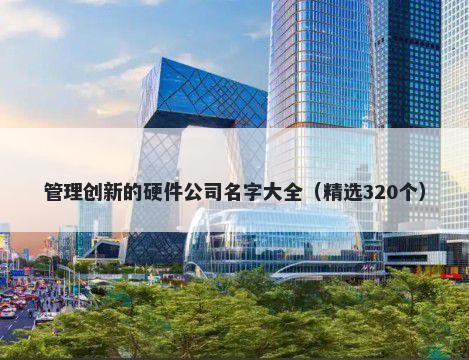 管理创新的硬件公司名字大全（...