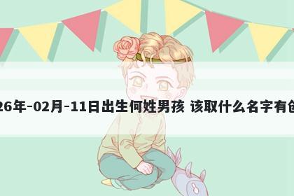 2026年-02月-11日出生何姓男孩...
