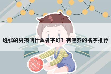 姓张的男孩叫什么名字好？有涵...