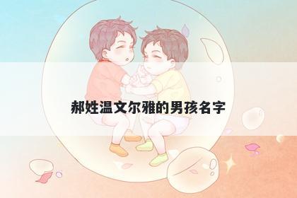 郝姓温文尔雅的男孩名字