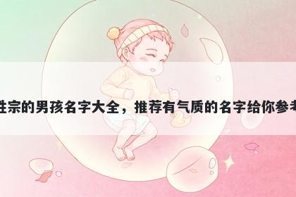 姓宗的男孩名字大全，推荐有气...