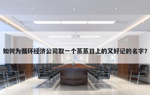 如何为循环经济公司取一个蒸蒸日上的又好记的名字？