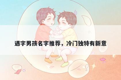 遇字男孩名字推荐，冷门独特有...