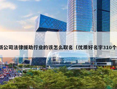 新公司法律援助行业的该怎么取名（优质好名字310个）