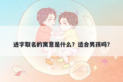进字取名的寓意是什么？适合男...