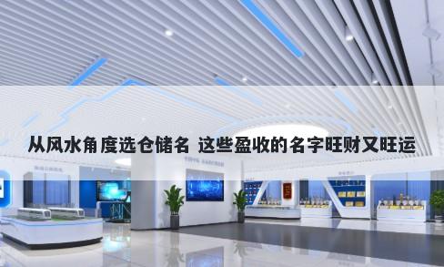 从风水角度选仓储名 这些盈收的...