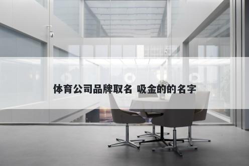 体育公司品牌取名 吸金的的名字
