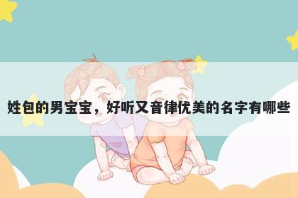 姓包的男宝宝，好听又音律优美...