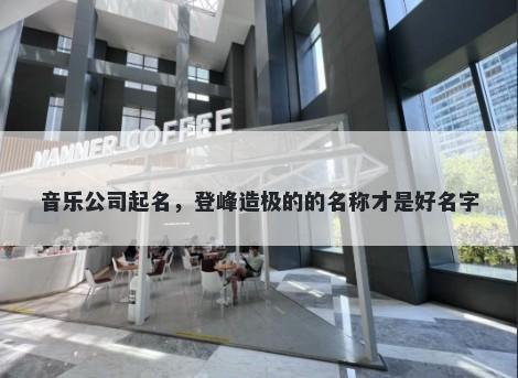 音乐公司起名，登峰造极的的名...