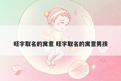 旺字取名的寓意 旺字取名的寓意...