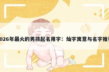 2026年最火的男孩起名用字：灿...