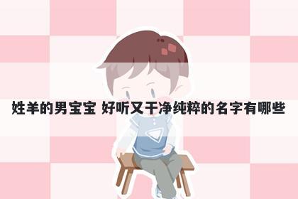 姓羊的男宝宝 好听又干净纯粹的...