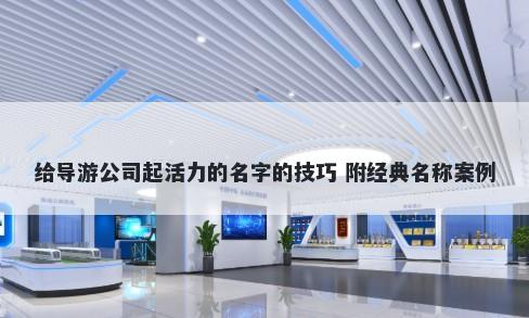 给导游公司起活力的名字的技巧...