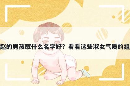 姓赵的男孩取什么名字好？看看...