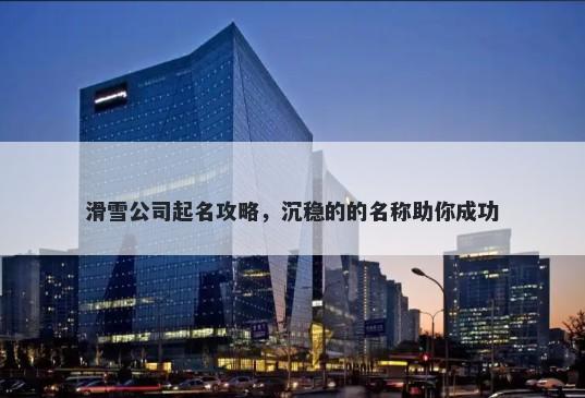 滑雪公司起名攻略，沉稳的的名...